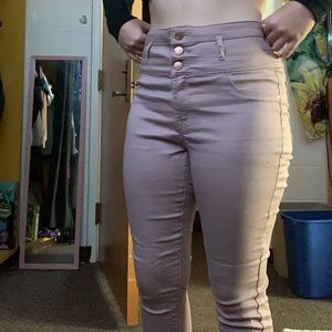 Refuge Charlotte Russe Ankle Pants, Pink Taupe 10
